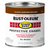 Rust-Oleum® Protective Enamel Brush-On Paint Gloss Leather Brown (Half Pint, Gloss Leather Brown)