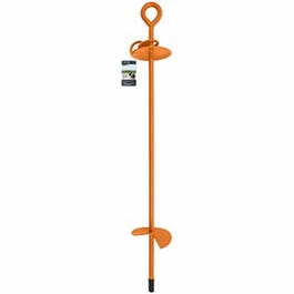 Dog Tie Out Stake, Auger Style, Orange, 28-In.