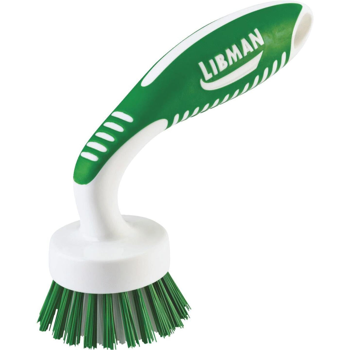 Libman White & Green Polymer 8 In. Ergonomic Rubber Grip Dish