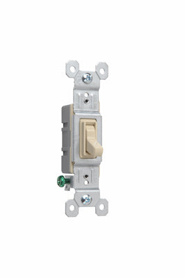 Pass & Seymour Trademaster® Grounding Toggle Switch 15A/120V Ivory (15A/120V, Ivory)