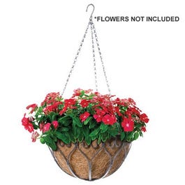 Savanna Hanging Plant Basket, Antique Iron, 14-In.