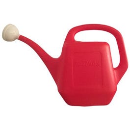 Watering Can, Red Plastic, 2-Gals.