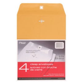 Heavyweight Clasp Envelopes, 9 x 12-In., 4-Ct.