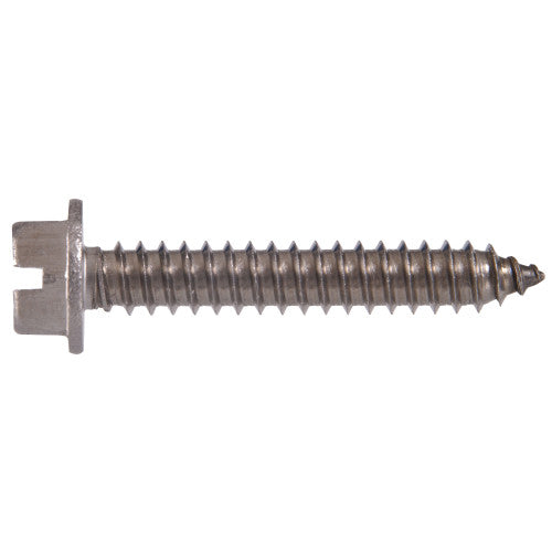 Hillman Group Stainless Steel Slotted Hex Washer Head Sheet Metal Screw (#12 X 1-1/2)