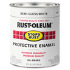 Rust-Oleum® Protective Enamel Brush-On Paint Semi-Gloss White (Quart, Semi-Gloss White)