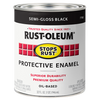 Rust-Oleum® Protective Enamel Brush-On Paint Semi-Gloss Black (Quart, Semi-Gloss Black)