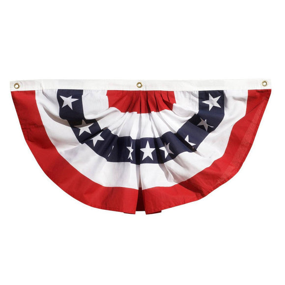 Annin Flagmakers US Fan Flag Pleated Polycotton (3 ft. x 6 ft.)