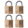 Master Lock Solid Body Padlock 1-9/16in (40mm) Wide Solid Brass Body Padlock; 4-Pack (1-9/16)