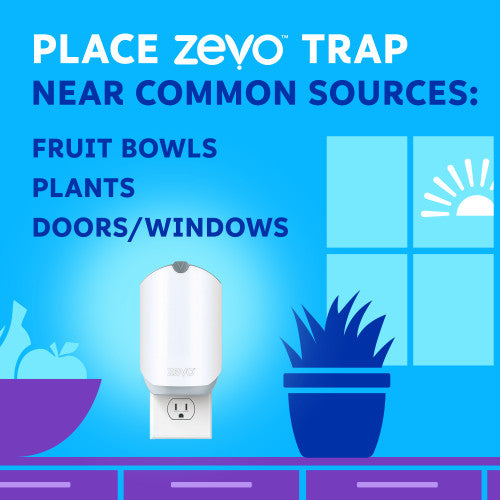 Zevo Flying Insect Trap Fly Trap (1 Plug-In Base + 1 Cartridge) (1 Kit)