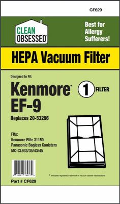 Clean Obsessed Kenmore Vacuum Cleaner Filter EF-9 HEPA