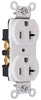 Pass & Seymour 20A 125V Commercial Spec-Grade Duplex Receptacle, Back and Side Wire, White