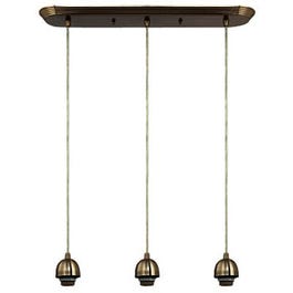 3-Light Mini Pendant Light, Adjustable, Brushed Nickel