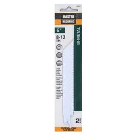 Reciprocating Saw Blades, 2-Pk, 6-Inch, 8/12-TPI, Bi-Metal/Cobalt