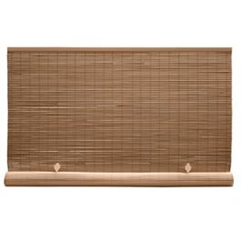 Roll Up Blind, Woodgrain PVC, 72 x 72-In.