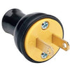 Round Construction Plug, Residential, Thermoplastic, 15-Amp, 125-Volt, Black
