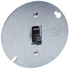 Round Switch, Metal Plate, Single Pole, 15-Amp, 120/277-Volt