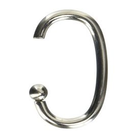Shower Curtain Hooks, G, Brushed Nickel, 12-Pk.