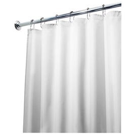 Shower Curtain Liner, White Polyester, 72 x 96-In.