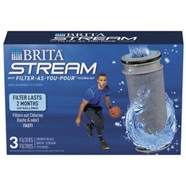 Stream Pitcher Pour Replacement Filter, 3-Pk.