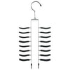 Tie & Belt Organizer, Chrome & Black Vinyl