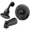 Vintage Tub & Shower Faucet + Showerhead, Pressure-Balancing, Brushed Bronze