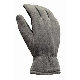 Winter Fleece Gloves, Synthetic Leather Palm, 40G Thinsulate, Men's Large