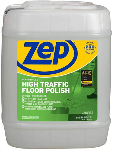 Zep High Traffic Floor Polish – Scuff Resistant Floor Shine