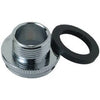 Aerator Adapter, Lead-Free Brass, Chrome-Plated, 5/8-In. x 24 MPT x 55/64-In. x 27 MT
