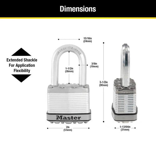 Master Lock Magnum® Laminated Steel Padlock M5XT