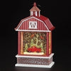Roman LED Lighted Barn with Truck Christmas Snow Globe