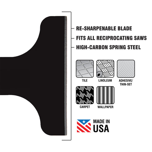 Spyder Scraper™ Blade Reciprocating Saw Attachment Set