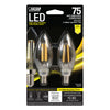 Feit Electric 75W Replacement Clear B10 Dimmable Soft White Decorative LED