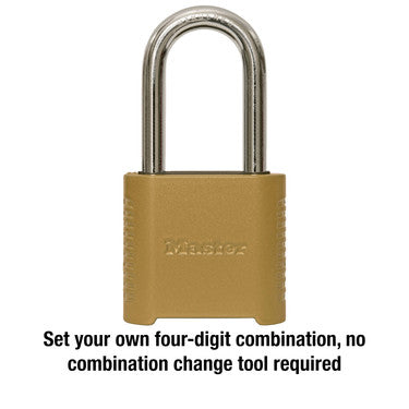 Master Lock 875DLH 2in (51mm) Wide Set Your Own Combination Padlock with 2in (51mm) Shackle