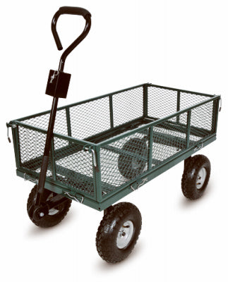 Green Thumb 4-Wheel Garden Cart, Removable Mesh Sidewalls
