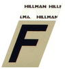 Hillman Adhesive Angle-Cut Letter F Black and Gold (1-1/2)