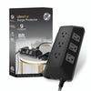 GE 9-Outlet 8ft. Surge Protector with Adapter-Spaced Outlets Black