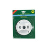 BWF 933W-1 DC WP 4-1/2 Inch Round Lampholder Cover 3 1/2 Inch Holes 78 Cubic Inch with Plugs with Gasket with Screws White