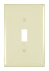 Legrand Pass & Seymour TradeMaster® Jumbo 1-Gang Nylon Wall Plate, 1 Toggle Switch Opening, Light Almond