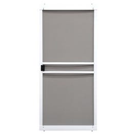 Breezeway Sliding Patio Screen Door, White Steel, Adjustable Height, 36-In. Wide