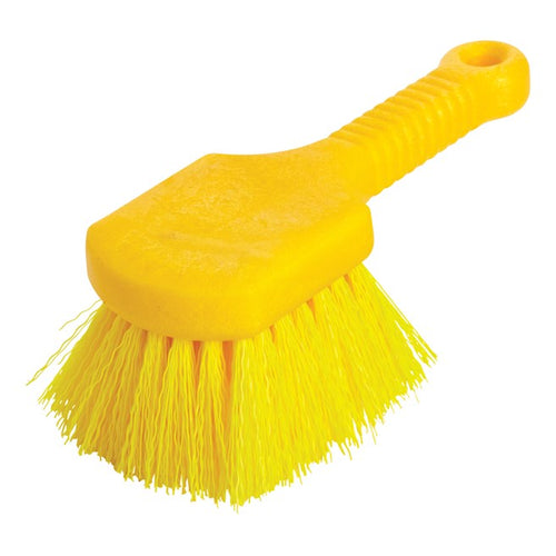 Rubbermaid 8 Utility Brush Plastic Handle Synthetic Fill Yellow