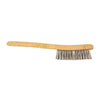 Forney Industries Scratch Brush, V-Groove, Stainless, 3 x 19 Rows