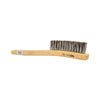 Forney Industries Scratch Brush, V-Groove, Stainless, 3 x 19 Rows