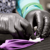 AMMEX Professional Black Nitrile PF Exam SM Gloves