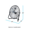 Comfort Zone 20 3-Speed Floor Fan with 360-Degree Adjustable Tilt