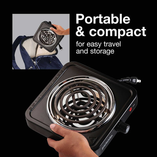 Proctor Silex 1200 Watt Cooktop (black) Single Burner