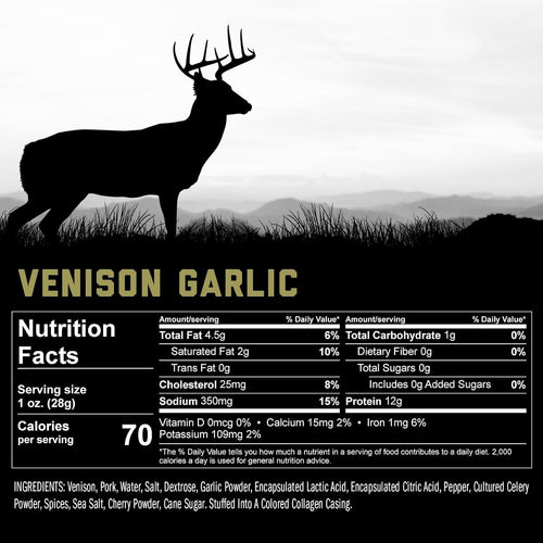 Icon Meats Venison and Garlic Sticks
