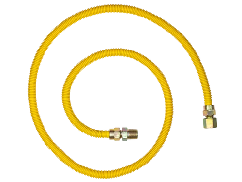 Eastman 1/2 in. OD Epoxy-Coated Gas Connector - FIP x MIP