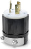 Leviton 30 Amp 250 Volt NEMA L6-30P 2P 3W Locking Plug Industrial Grade Grounding Black-White 2621