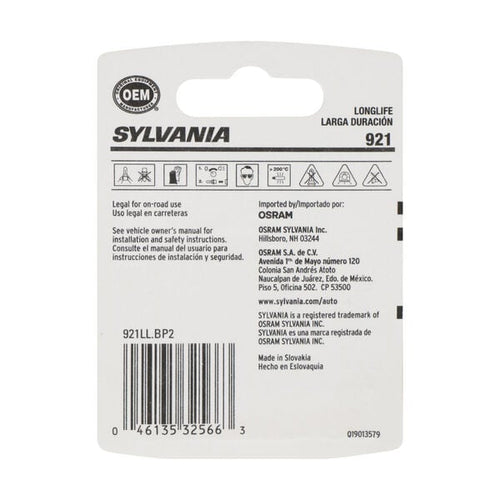 Sylvania 921 Long Life Mini Bulb, 2 Pack