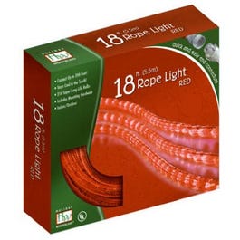 Christmas Rope Light Set, Red, 18-Ft.